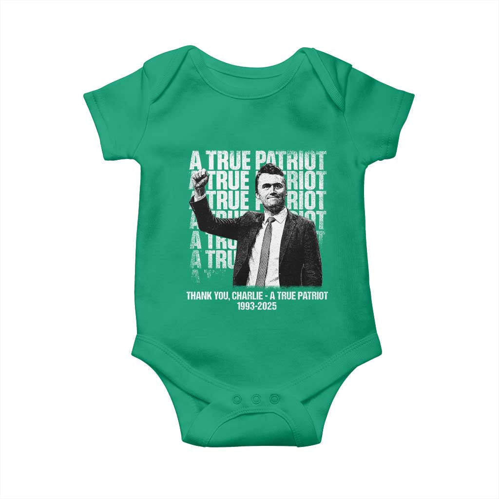Charlie Kirk Freedom Baby Onesie Vintage A True Patriot Patriotic American TS10 Irish Green Print Your Wear