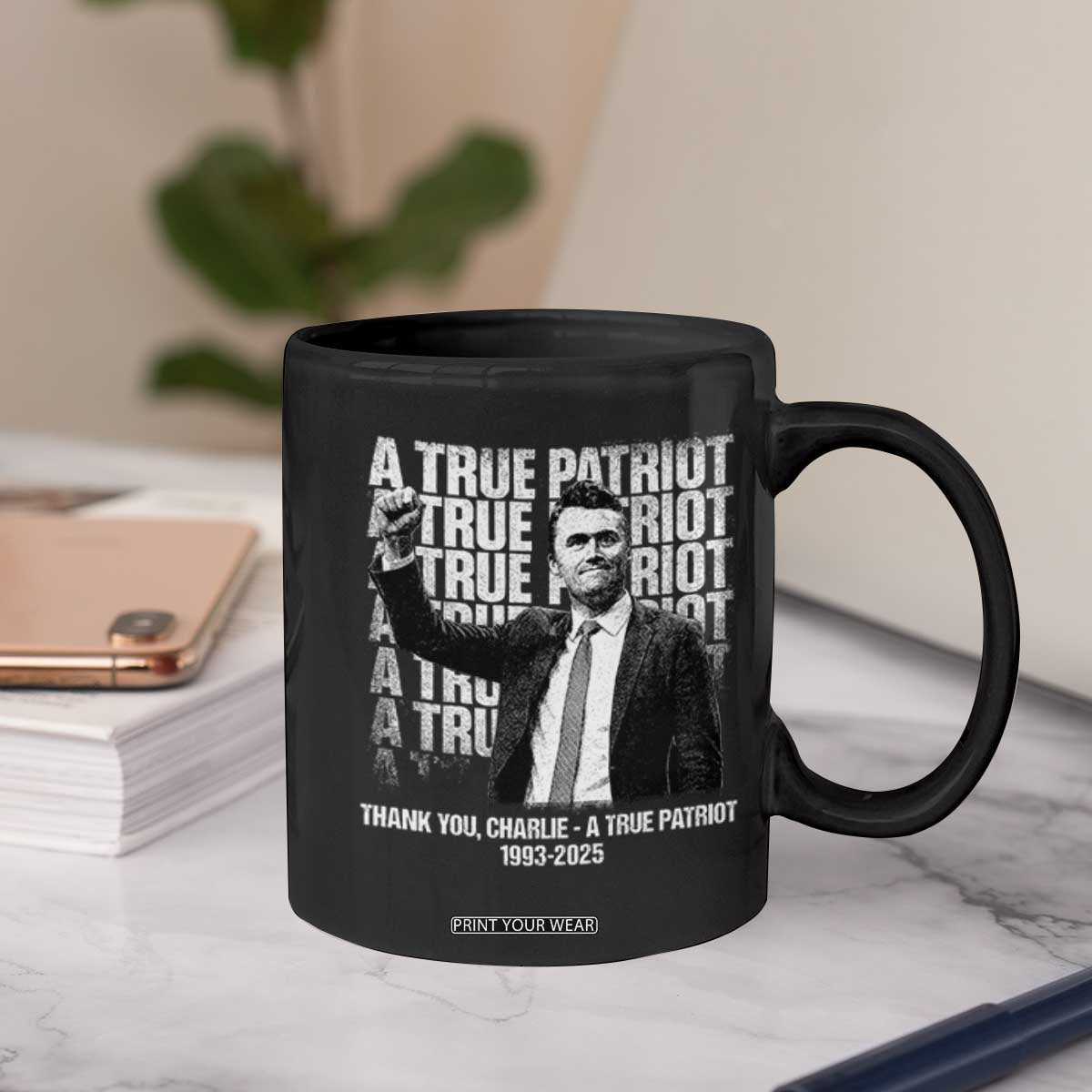 Charlie Kirk Freedom Coffee Mug Vintage A True Patriot Patriotic American TS10 Print Your Wear
