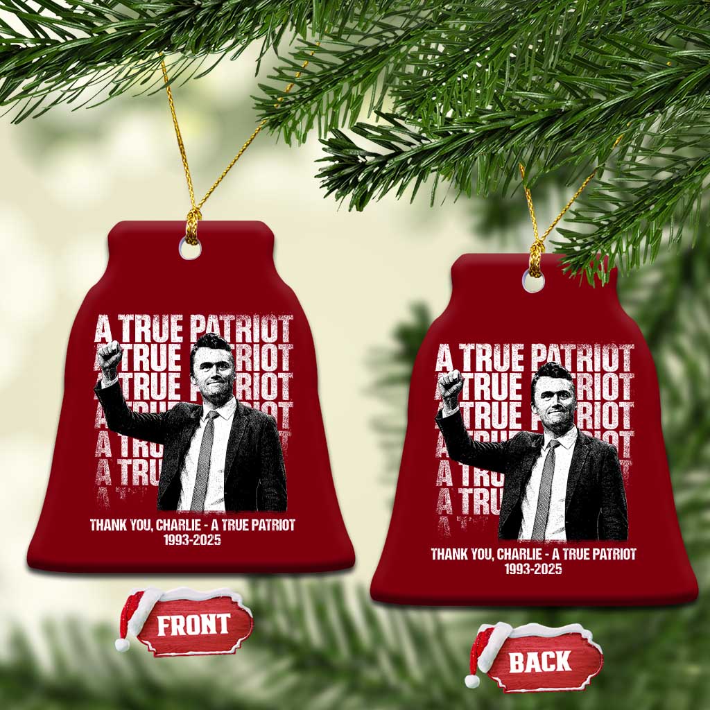 Charlie Kirk Freedom Ceramic Ornament Vintage A True Patriot Patriotic American TS10 Print Your Wear