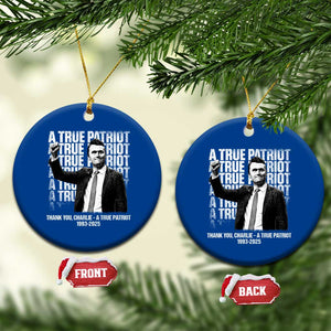 Charlie Kirk Freedom Ceramic Ornament Vintage A True Patriot Patriotic American TS10 1pc Blue Print Your Wear