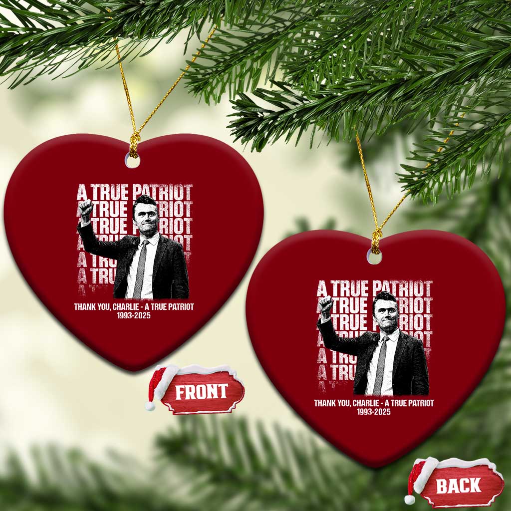 Charlie Kirk Freedom Ceramic Ornament Vintage A True Patriot Patriotic American TS10 Print Your Wear