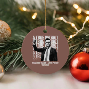 Charlie Kirk Freedom Ceramic Ornament Vintage A True Patriot Patriotic American TS10 1pc Mocha Print Your Wear