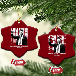 Charlie Kirk Freedom Ceramic Ornament Vintage A True Patriot Patriotic American TS10 Print Your Wear