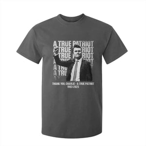 Charlie Kirk Freedom T Shirt For Kid Vintage A True Patriot Patriotic American TS10 Dark Heather Print Your Wear