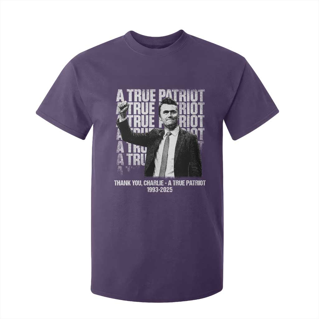 Charlie Kirk Freedom T Shirt For Kid Vintage A True Patriot Patriotic American TS10 Purple Print Your Wear
