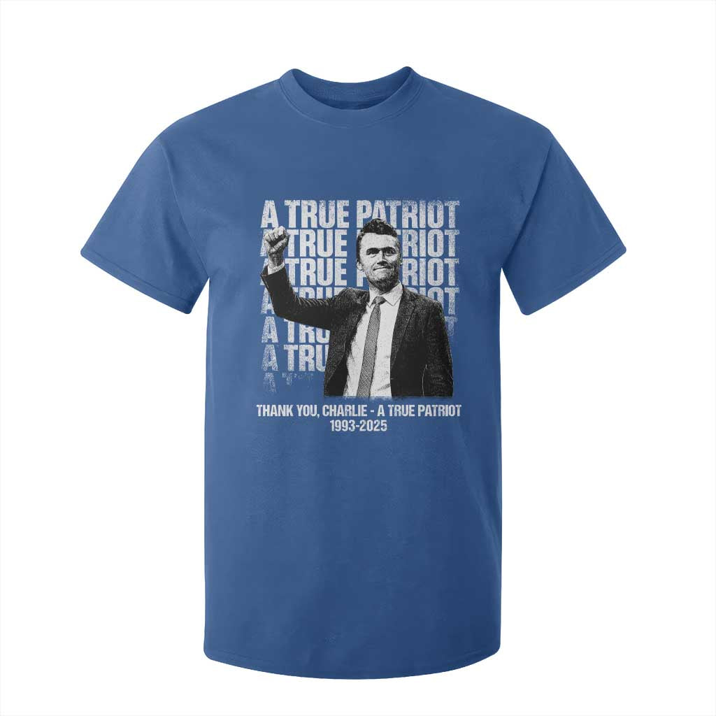 Charlie Kirk Freedom T Shirt For Kid Vintage A True Patriot Patriotic American TS10 Royal Blue Print Your Wear