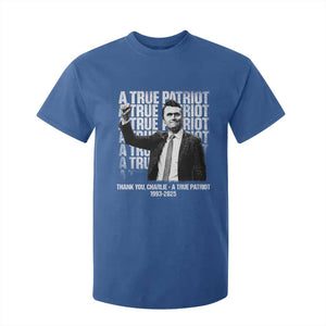 Charlie Kirk Freedom T Shirt For Kid Vintage A True Patriot Patriotic American TS10 Royal Blue Print Your Wear