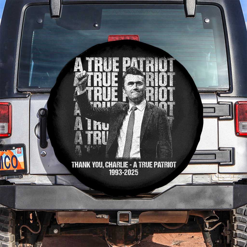 Charlie Kirk Freedom Spare Tire Cover Vintage A True Patriot Patriotic American TS10 No hole Black Print Your Wear