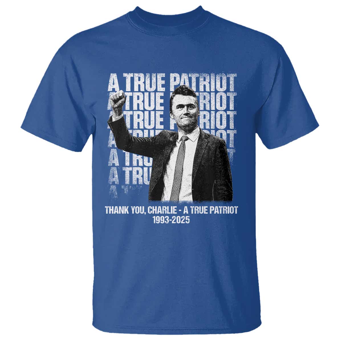Charlie Kirk Freedom T Shirt Vintage A True Patriot Patriotic American TS10 Royal Blue Print Your Wear