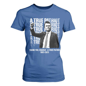 Charlie Kirk Freedom T Shirt For Women Vintage A True Patriot Patriotic American TS10 Royal Blue Print Your Wear