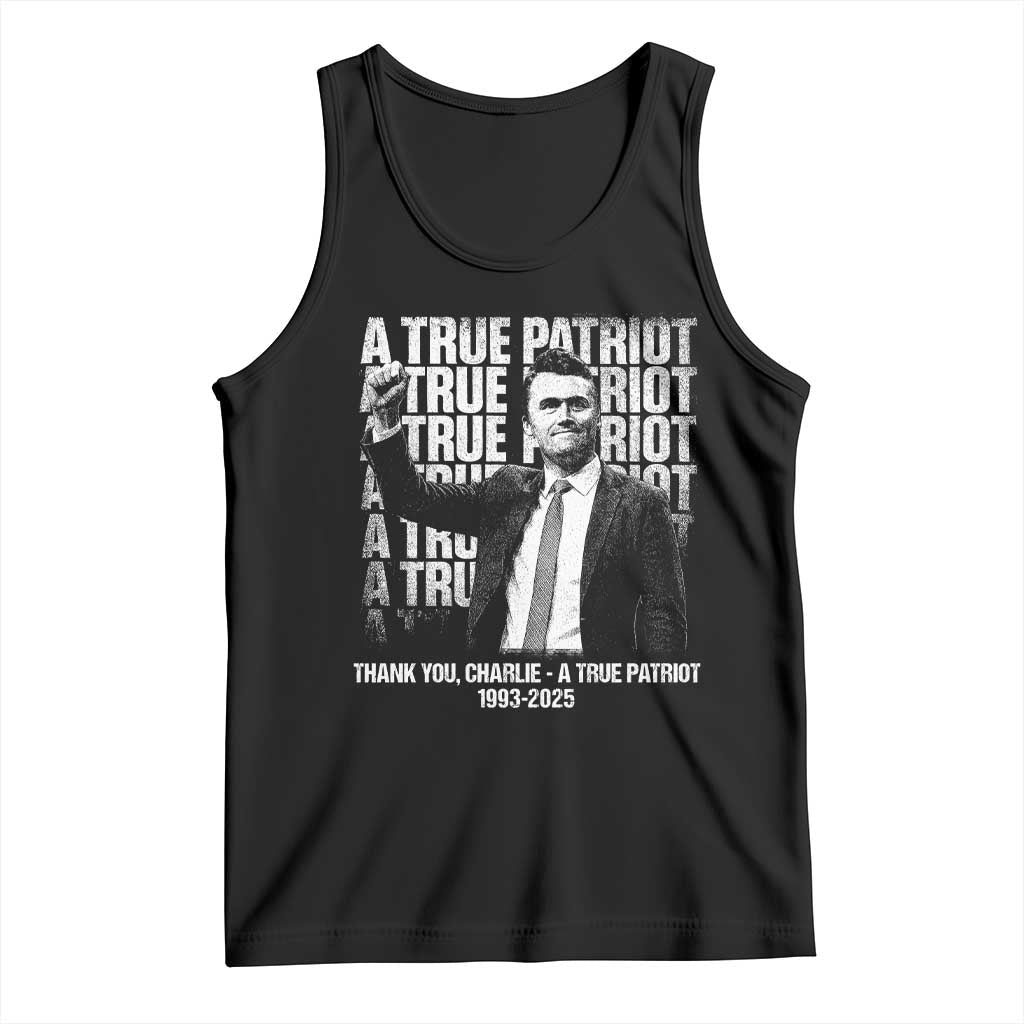 Charlie Kirk Freedom Tank Top Vintage A True Patriot Patriotic American TS10 Black Print Your Wear