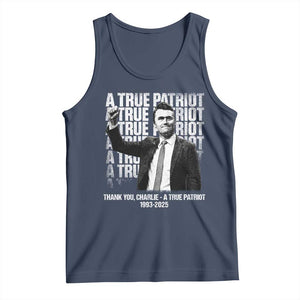 Charlie Kirk Freedom Tank Top Vintage A True Patriot Patriotic American TS10 Navy Print Your Wear
