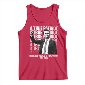 Charlie Kirk Freedom Tank Top Vintage A True Patriot Patriotic American TS10 Red Print Your Wear