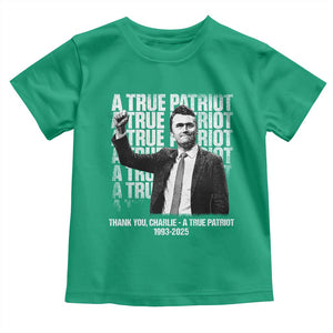 Charlie Kirk Freedom Toddler T Shirt Vintage A True Patriot Patriotic American TS10 Irish Green Print Your Wear