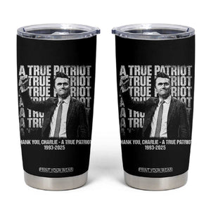 Charlie Kirk Freedom Tumbler Cup Vintage A True Patriot Patriotic American TS10 Black Print Your Wear
