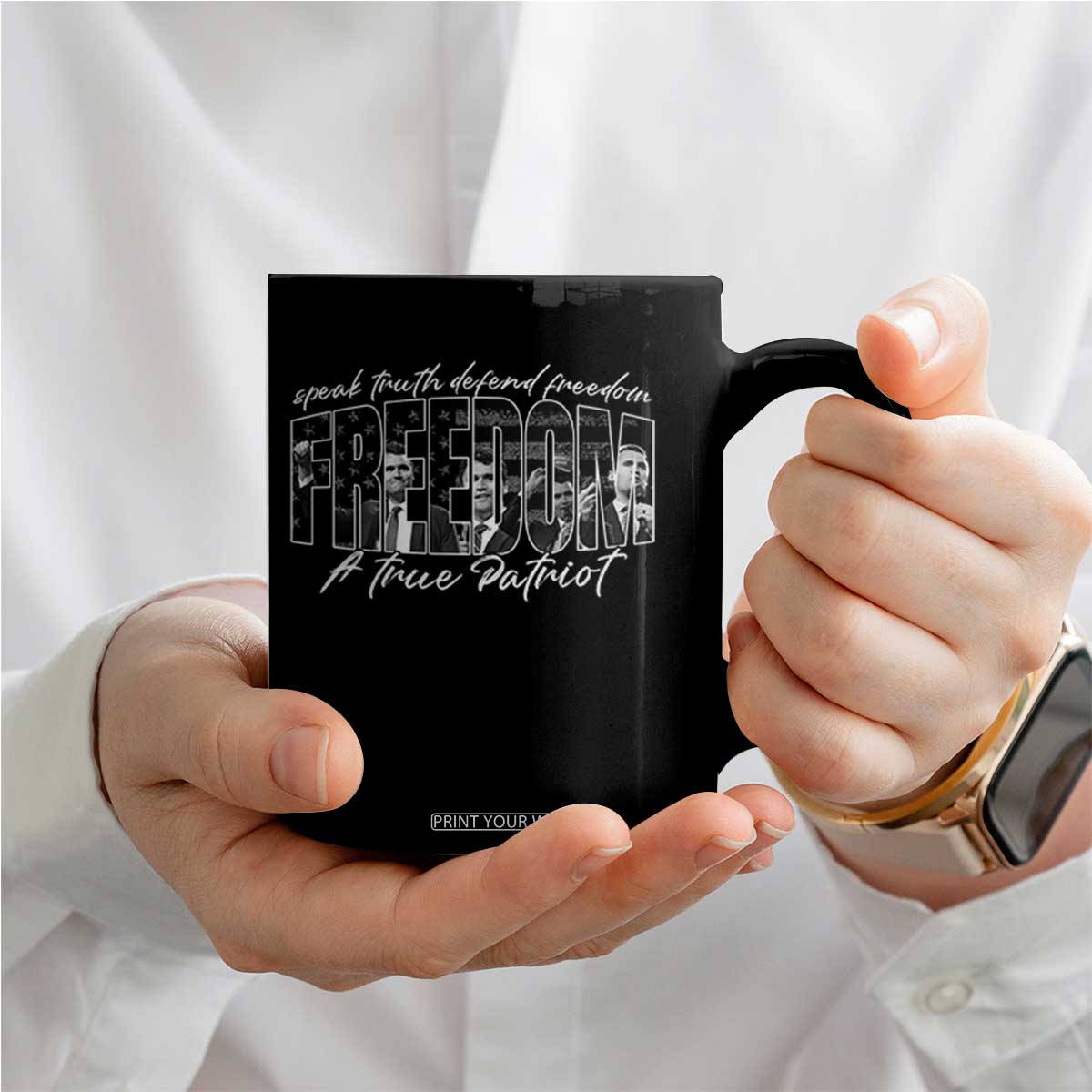 Charlie Kirk Freedom Coffee Mug A True Patriot Patriotic American TS10 Print Your Wear