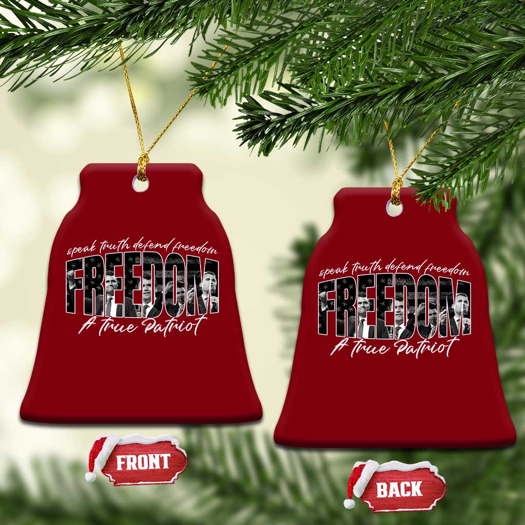 Charlie Kirk Freedom Ceramic Ornament A True Patriot Patriotic American TS10 Print Your Wear