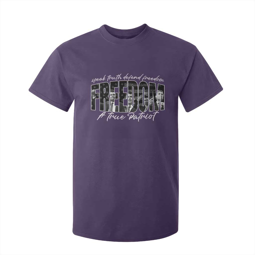 Charlie Kirk Freedom T Shirt For Kid A True Patriot Patriotic American TS10 Purple Print Your Wear