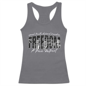 Charlie Kirk Freedom Racerback Tank Top A True Patriot Patriotic American TS10 Charcoal Print Your Wear