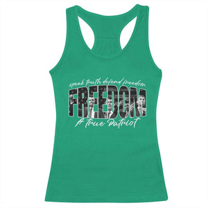 Charlie Kirk Freedom Racerback Tank Top A True Patriot Patriotic American TS10 Irish Green Print Your Wear
