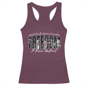 Charlie Kirk Freedom Racerback Tank Top A True Patriot Patriotic American TS10 Maroon Print Your Wear