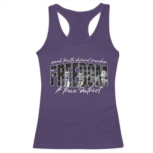 Charlie Kirk Freedom Racerback Tank Top A True Patriot Patriotic American TS10 Purple Print Your Wear