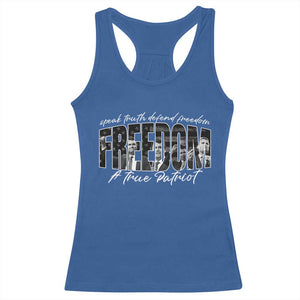 Charlie Kirk Freedom Racerback Tank Top A True Patriot Patriotic American TS10 Royal Blue Print Your Wear