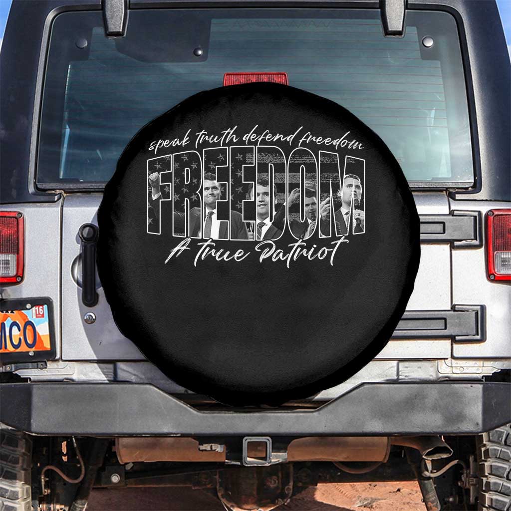 Charlie Kirk Freedom Spare Tire Cover A True Patriot Patriotic American TS10 No hole Black Print Your Wear