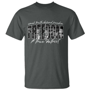 Charlie Kirk Freedom T Shirt A True Patriot Patriotic American TS10 Dark Heather Print Your Wear
