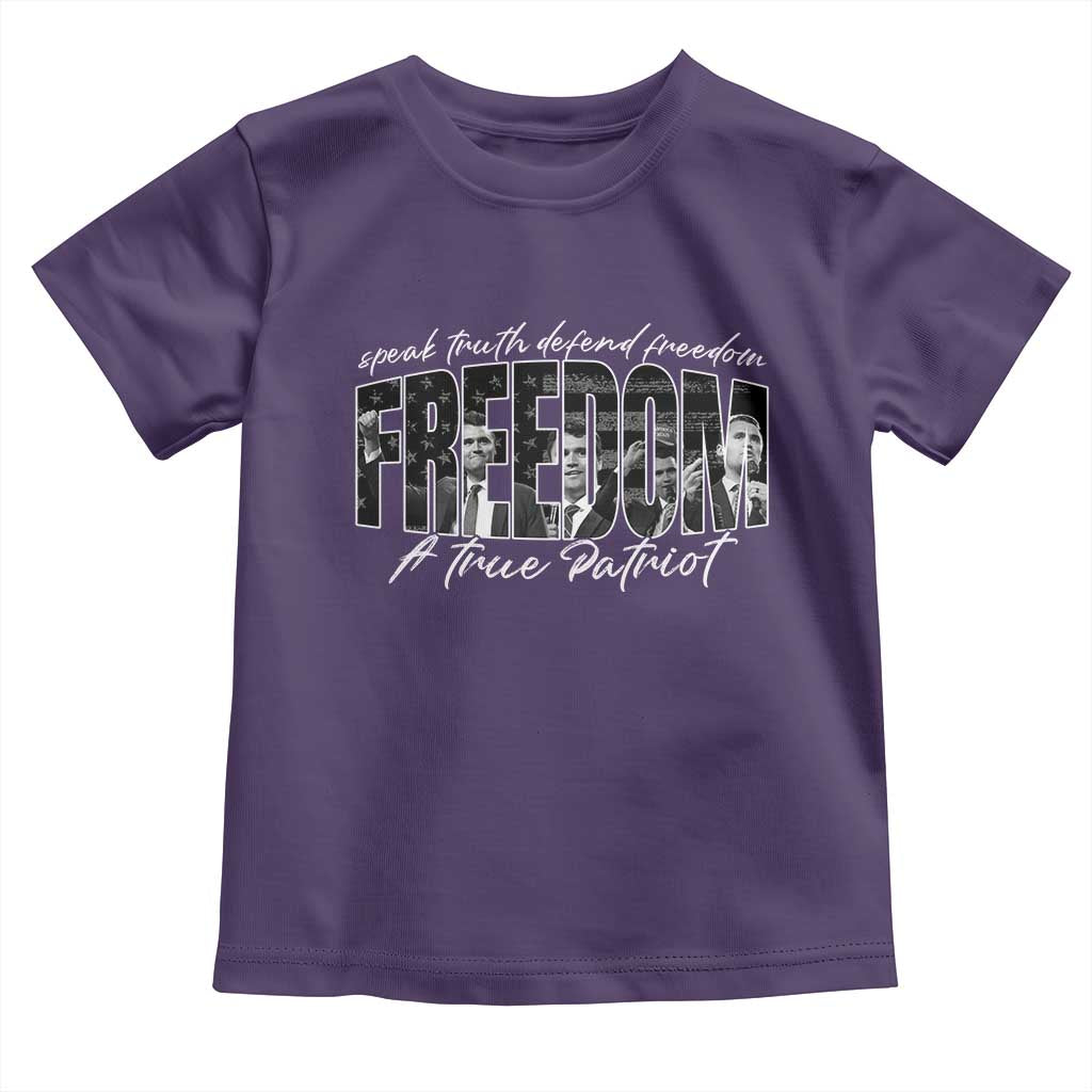Charlie Kirk Freedom Toddler T Shirt A True Patriot Patriotic American TS10 Purple Print Your Wear