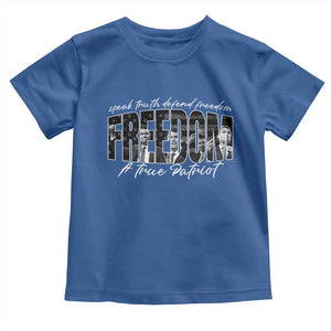 Charlie Kirk Freedom Toddler T Shirt A True Patriot Patriotic American TS10 Royal Blue Print Your Wear