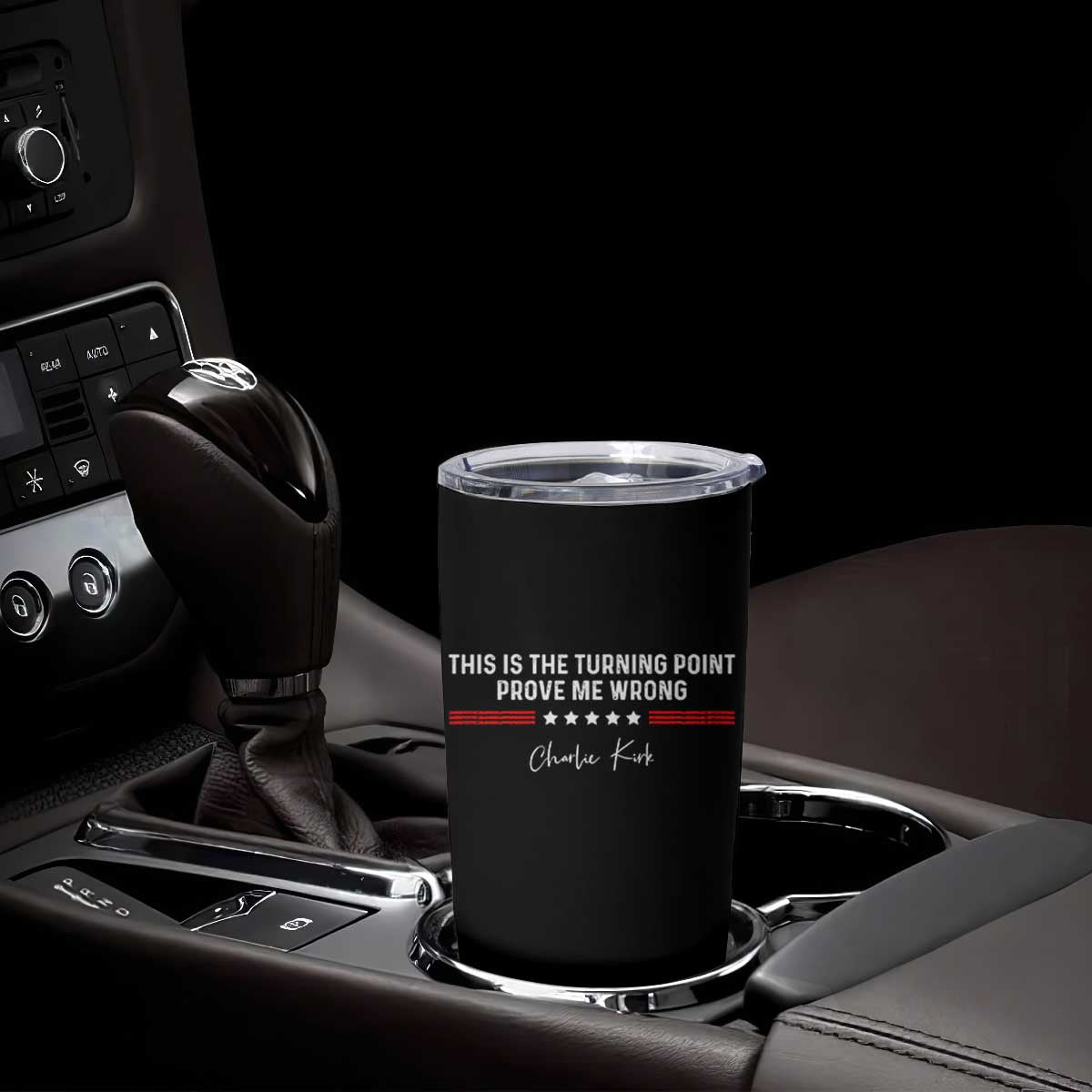 This is The Turning Point Tumbler Cup Charlie Kirk Prove Me Wrong TS10 Print Your Wear