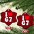 I Love 67 Ceramic Ornament 67th Birthday Six Seven Funny Gen Alpha Slang Saying TS10 Print Your Wear