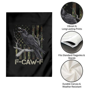 Funny Crow Garden Flag F-Caw-F Raven Camo USA Flag Adult Humor TS10 Print Your Wear