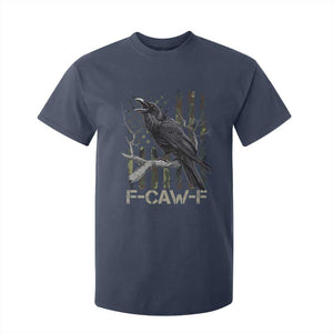 Funny Crow T Shirt For Kid F-Caw-F Raven Camo USA Flag Adult Humor TS10 Navy Print Your Wear