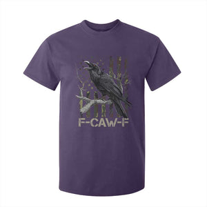 Funny Crow T Shirt For Kid F-Caw-F Raven Camo USA Flag Adult Humor TS10 Purple Print Your Wear