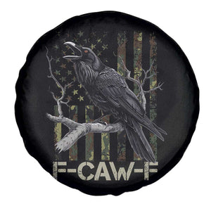 Funny Crow Spare Tire Cover F-Caw-F Raven Camo USA Flag Adult Humor TS10 Print Your Wear