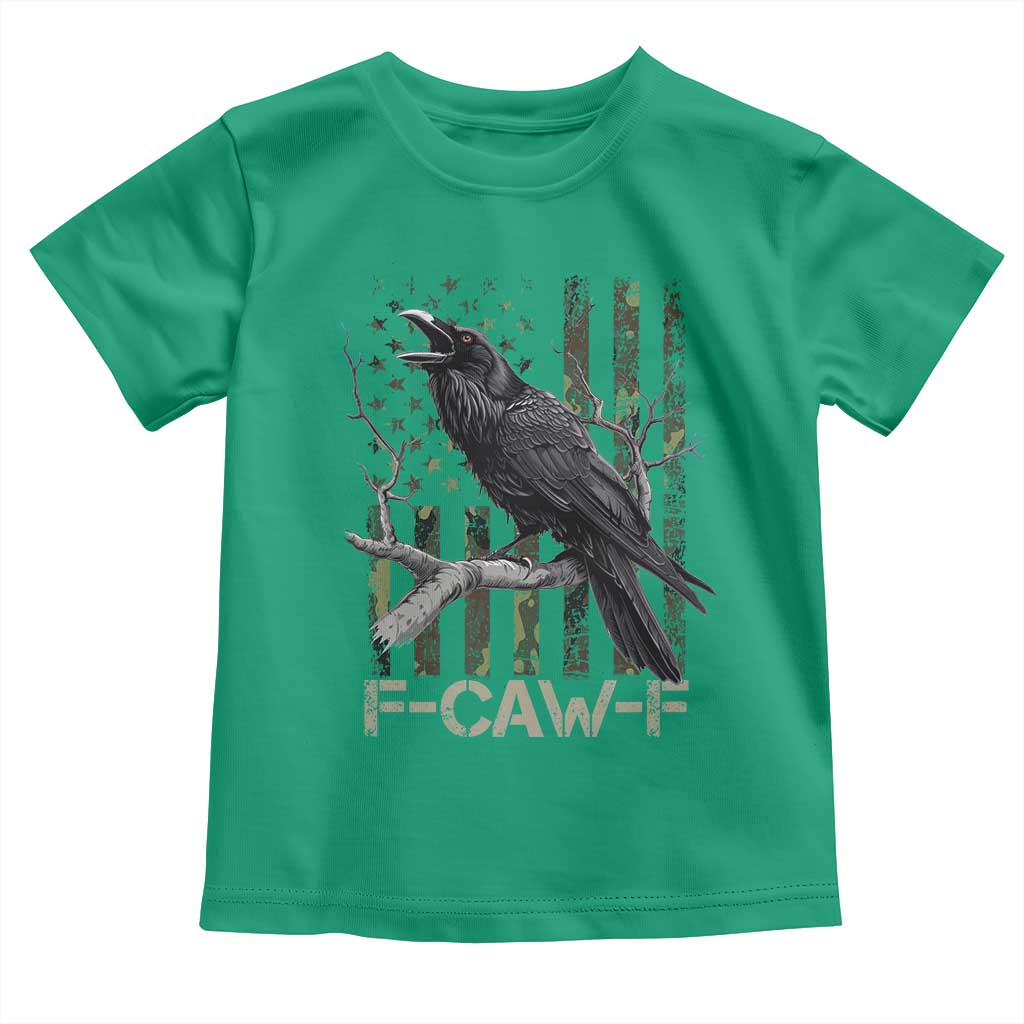Funny Crow Toddler T Shirt F-Caw-F Raven Camo USA Flag Adult Humor TS10 Irish Green Print Your Wear