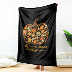 My Favorite Season is the Fall of Fascism Throw Blanket Social Justice Halloween Activist TS10 Print Your Wear