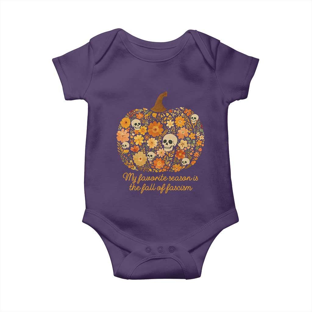 My Favorite Season is the Fall of Fascism Baby Onesie Social Justice Halloween Activist TS10 Purple Print Your Wear