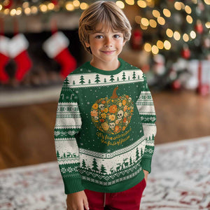 My Favorite Season is the Fall of Fascism Ugly Christmas Sweater Social Justice Halloween Activist TS10 Forest Green Beige Print Your Wear