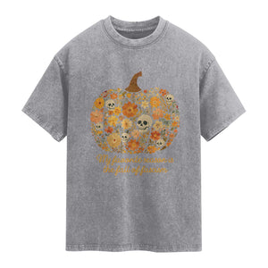 My Favorite Season is the Fall of Fascism Washed Cotton T-Shirt Social Justice Halloween Activist