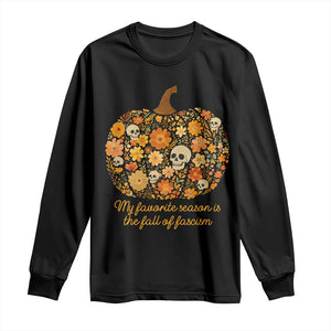 My Favorite Season is the Fall of Fascism Long Sleeve Shirt Social Justice Halloween Activist TS10 Black Print Your Wear