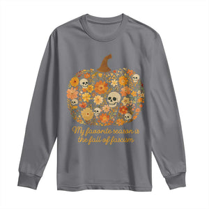 My Favorite Season is the Fall of Fascism Long Sleeve Shirt Social Justice Halloween Activist TS10 Charcoal Print Your Wear