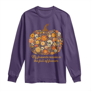 My Favorite Season is the Fall of Fascism Long Sleeve Shirt Social Justice Halloween Activist TS10 Purple Print Your Wear
