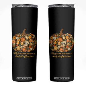 My Favorite Season is the Fall of Fascism Skinny Tumbler Social Justice Halloween Activist TS10 Black Print Your Wear