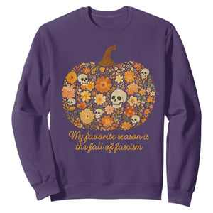 My Favorite Season is the Fall of Fascism Sweatshirt Social Justice Halloween Activist TS10 Purple Print Your Wear