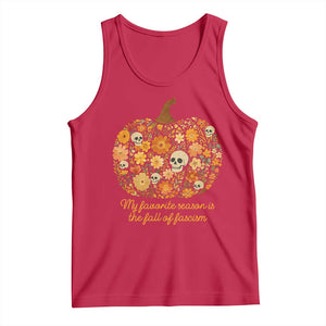 My Favorite Season is the Fall of Fascism Tank Top Social Justice Halloween Activist TS10 Red Print Your Wear