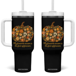 My Favorite Season is the Fall of Fascism Tumbler With Handle Social Justice Halloween Activist TS10 One Size: 40 oz Black Print Your Wear