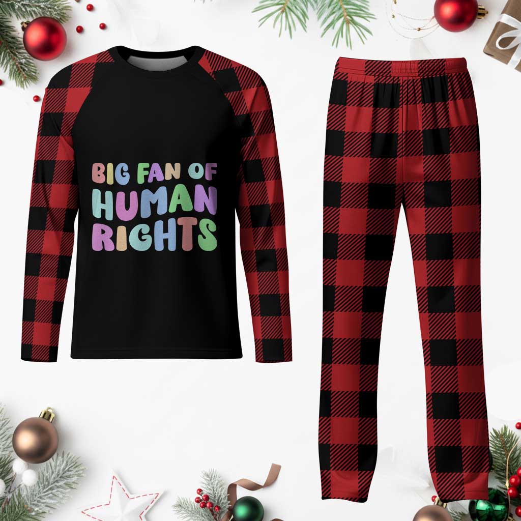 Big Fan Of Human Rights Plaid Pajama Set Social Justice Equality Activist TS10 Buffalo Plaid Print Your Wear